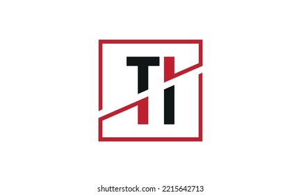 Initial TI logo design vector.