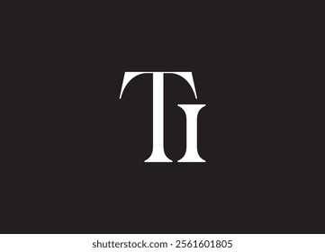 Initial TI Logo Design Vector
