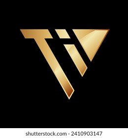 Initial TI Triangle Logo Design