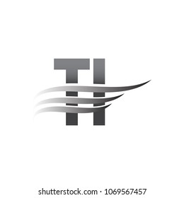 Initial TI wing logo, grey color vector logotype, logo for company name business and company identity.
