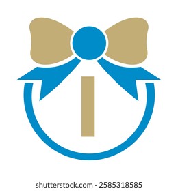 Initial Tie Logo Combine With Letter I Vector Template