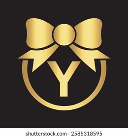 Initial Tie Logo Combine With Letter Y Vector Template