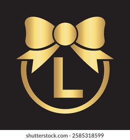 Initial Tie Logo Combine With Letter L Vector Template