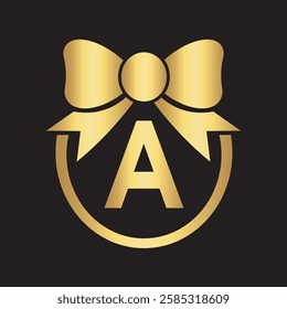 Initial Tie Logo Combine With Letter A Vector Template