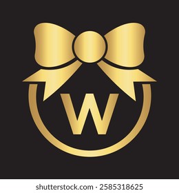 Initial Tie Logo Combine With Letter W Vector Template