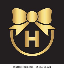 Initial Tie Logo Combine With Letter H Vector Template