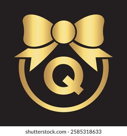 Initial Tie Logo Combine With Letter Q Vector Template