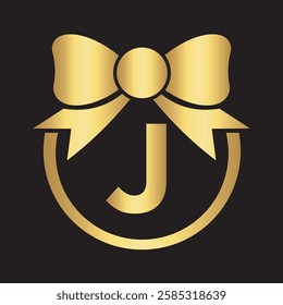 Initial Tie Logo Combine With Letter J Vector Template