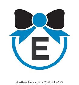 Initial Tie Logo Combine With Letter E Vector Template