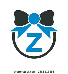 Initial Tie Logo Combine With Letter Z Vector Template