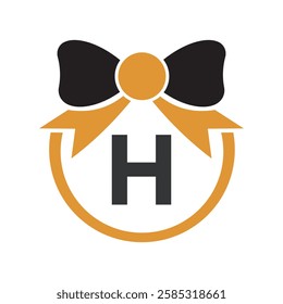 Initial Tie Logo Combine With Letter H Vector Template