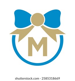 Initial Tie Logo Combine With Letter M Vector Template