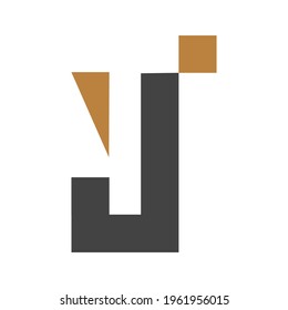 Initial TJ Letter Logo Design Vector Template.