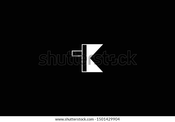 Initial Tk Kt Letter Logo Design Stock Vector Royalty Free 1501429904