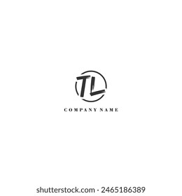Inicial TL cepillo logo de la empresa identidad de tendencia