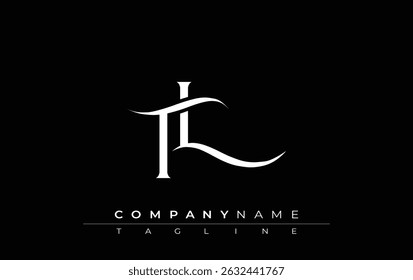 Vetor de design do logotipo TL inicial. Elegante Monograma Logo Design com elementos decorativos e tipografia