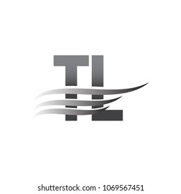 Initial TL wing logo, grey color vector logotype, logo for company name business and company identity.
