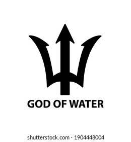 T inicial, logotipo Dios del agua .  diseño simple para gráficos, logotipos, sitios web, medios sociales, interfaz de usuario, aplicaciones móviles, EPS10

