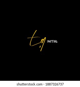 Initial TM beauty monogram and elegant logo design