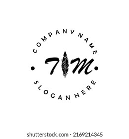 Initial TM letter logo vector illustration