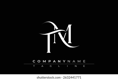 Initial TM Logo Design Vector. Elegant Monogram Logo Design with Decorative Elements and Typography