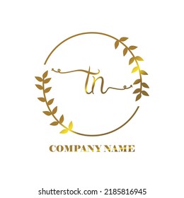 initial TN logo vector handwriting signature Elegant branding art