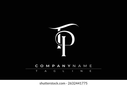 Vetor de design de logotipo TP inicial. Elegante Monograma Logo Design com elementos decorativos e tipografia
