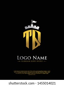 initial TQ letter with shield style logo template vector