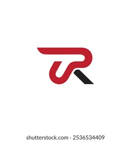Diseño inicial del logotipo de la letra tr, Plantilla del Vector del logotipo tr, letra inicial de RT para los negocios, diseño del logotipo tr, Plantilla inicial del Vector del diseño del icono de la letra tr, RT