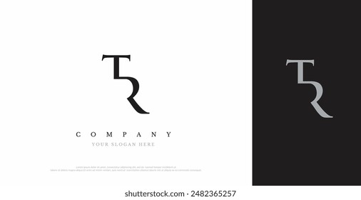 Vector inicial de diseño de logotipo TR 