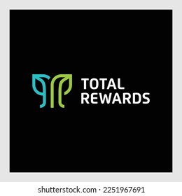 initial TR nature logo design - vector