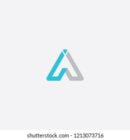 a initial triangle logo vector