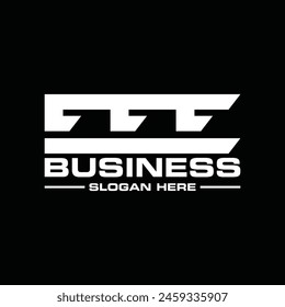 Initial Triple E geometric monogram business creative design template