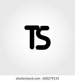 initial ts black business logo