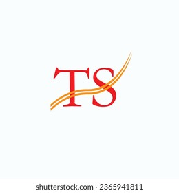 Initial TS logo templillustration designate with modern frame. Minimalist TS letter logo vector 
