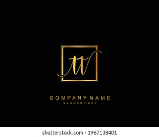 Initial TT beauty monogram and elegant logo design, handwriting logo of initial signature, wedding, fashion, floral and botanical with creative template.