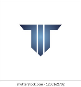 initial TT logo icon design template elements - vector sign