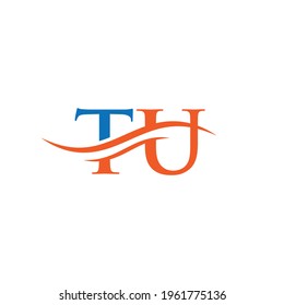 Initial TU letter logo with creative modern business typography vector template. Creative abstract letter TU logo design