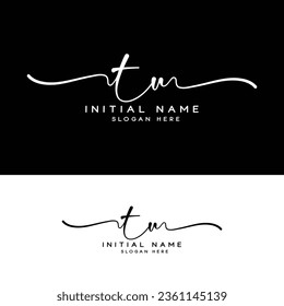 Initial TU tu logo design, handwriting logo of initial signature