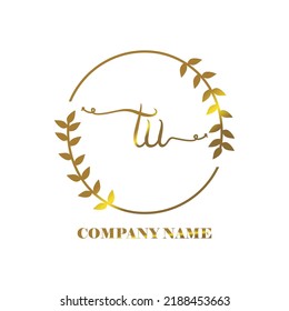 initial TU logo vector handwriting signature Elegant branding art