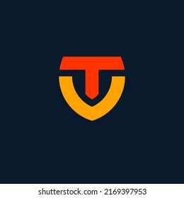 Initial TV monogram logo template.