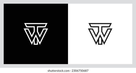 Initial TW, WT Alphabets Letters Logo Monogram