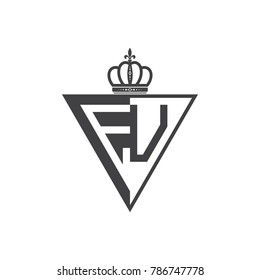 initial two letter half logo triangle black