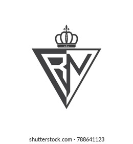 initial two letter half logo triangle black