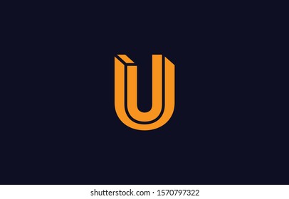 Initial U 3D Letter Logo Design Vector Template. Monogram and Creative Alphabet UU Letters icon Illustration.