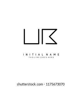 Initial U B minimalist modern logo identity vector