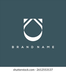 Initial U and drops vector logo