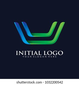 Initial U Elegant Logo icon