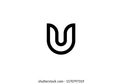 Initial U Letter Logo Design Vector Template. Monogram and Creative Alphabet UU Letters icon Illustration.