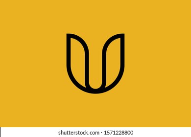 Initial U Letter Logo Design Vector Template. Monogram and modern Alphabet UU Letters icon Illustration.